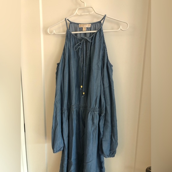 Michael Kors Cold Shoulder Chambray Dress - Picture 2 of 11